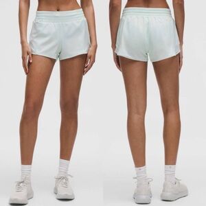 Lululemon Hotty Hot High-Rise Lined Short 2.5", Mint Breeze, 14